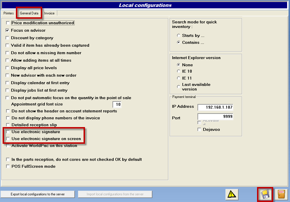 Activate electronic signature